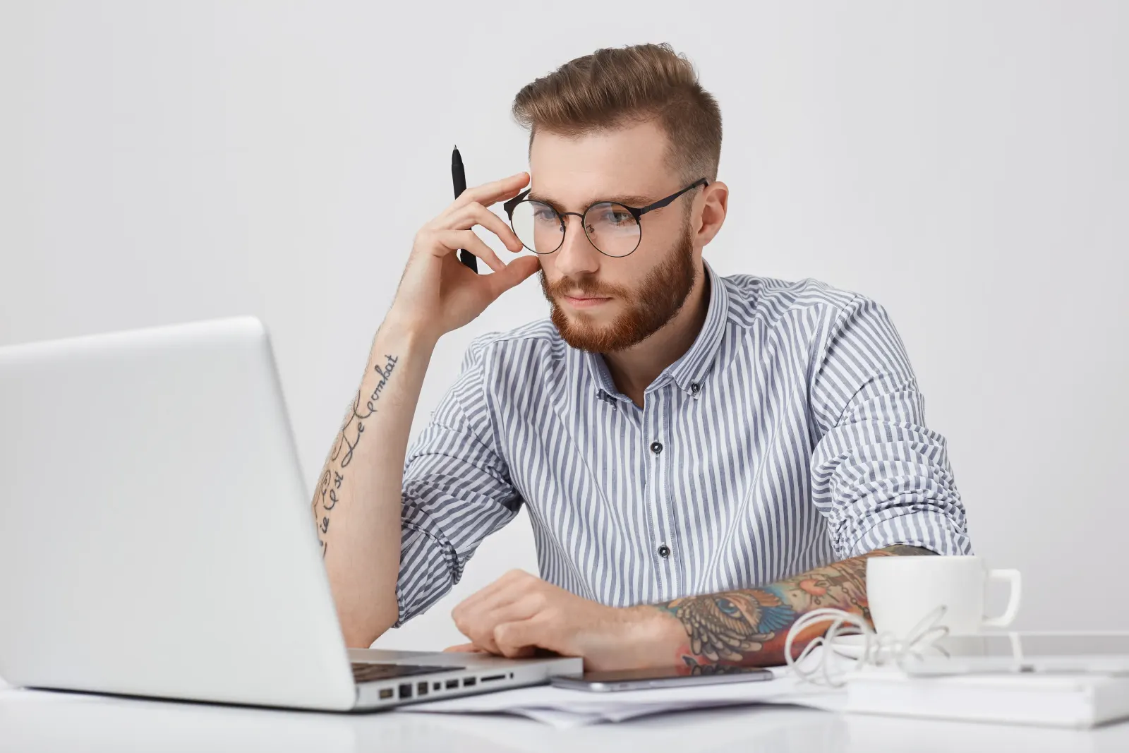 Arbeit an Website-Texten