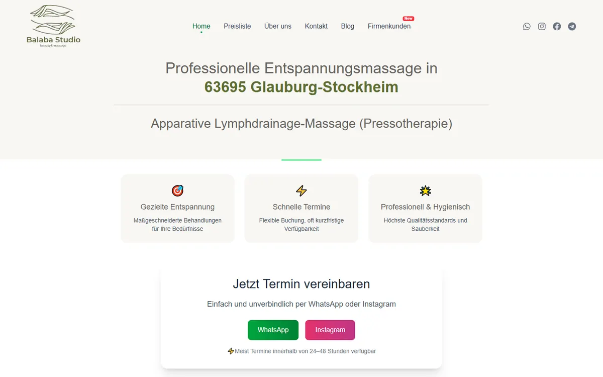 Massage- & Wellnessstudio · Glauburg-Stockheim, Wetterau